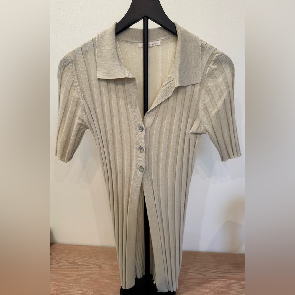 Elegant Cream Cardigan Sweater